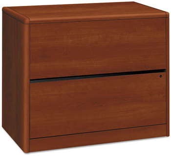 HON® 10700 Series™ Locking Lateral File 2 Legal/Letter-Size Drawers, Cognac, 36" x 20" 29.5"