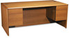 A Picture of product HON-10771CO HON® 10700 Series™ Double Pedestal Desk with Three-Quarter Height Pedestals 60" x 30" 29.5", Cognac