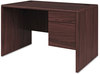 A Picture of product HON-107885RNN HON® 10700 Series™ Single Pedestal Desk with Three-Quarter Height Right 48" x 30" 29.5", Mahogany