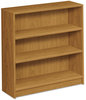 A Picture of product HON-1872C HON® 1870 Series Laminate Bookcase with Square Edge Three-Shelf, 36w x 11.5d 36.13h, Harvest