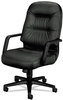 A Picture of product HON-2091SR11T HON® Pillow-Soft® 2090 Series Executive High-Back Swivel/Tilt Chair Supports Up to 300 lb, 16.75" 21.25" Seat Height, Black