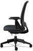 A Picture of product HON-2281VA10T HON® Lota® Series Mesh Mid-Back Work Chair,  Black Fabric, Black Base