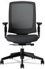 A Picture of product HON-2281VA10T HON® Lota® Series Mesh Mid-Back Work Chair,  Black Fabric, Black Base