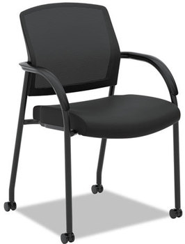 HON® Lota® Series Guest Side Chair 23" x 24.75" 34.5", Black Seat, Back, Base