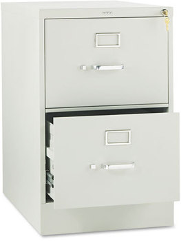 HON® 310 Series Vertical File 2 Legal-Size Drawers, Light Gray, 18.25" x 26.5" 29"