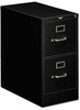 A Picture of product HON-312PP HON® 310 Series Vertical File 2 Letter-Size Drawers, Black, 15" x 26.5" 29"