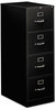 A Picture of product HON-314CPP HON® 310 Series Vertical File 4 Legal-Size Drawers, Black, 18.25" x 26.5" 52"