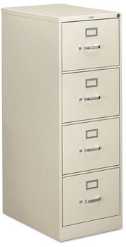 HON® 310 Series Vertical File 4 Legal-Size Drawers, Light Gray, 18.25" x 26.5" 52"