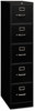 A Picture of product HON-315CPP HON® 310 Series Vertical File 5 Legal-Size Drawers, Black, 18.25" x 26.5" 60"