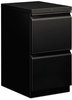 A Picture of product HON-33820RP HON® Brigade® Mobile Pedestal Left or Right, 2 Letter-Size File Drawers, Black, 15" x 19.88" 28"