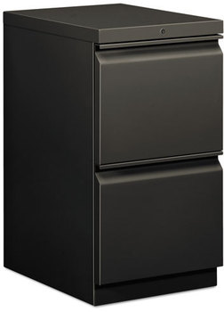 HON® Brigade® Mobile Pedestal Left or Right, 2 Letter-Size File Drawers, Charcoal, 15" x 19.88" 28"