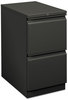 A Picture of product HON-33823RS HON® Brigade® Mobile Pedestal Left or Right, 2 Letter-Size File Drawers, Charcoal, 15" x 22.88" 28"