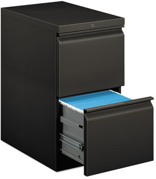 HON® Brigade® Mobile Pedestal Left or Right, 2 Letter-Size File Drawers, Charcoal, 15" x 22.88" 28"