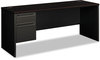 A Picture of product HON-38855LNS HON® 38000 Series™ Single Pedestal Credenza Left 72w x 24d 29.5h, Mahogany/Charcoal