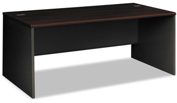 HON® 38000 Series™ Desk Shell 72" x 36" 29.5", Mahogany/Charcoal