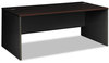 A Picture of product HON-38934NS HON® 38000 Series™ Desk Shell 72" x 36" 29.5", Mahogany/Charcoal