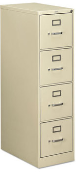 HON® 510 Series Vertical File 4 Letter-Size Drawers, Putty, 15" x 25" 52"