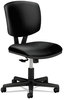 A Picture of product HON-5703SB11T HON® Volt® Series Leather Task Chair with Synchro-Tilt Supports Up to 250 lb, 18" 22.25" Seat Height, Black