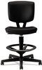 A Picture of product HON-5705SB11T HON® Volt® Series Leather Adjustable Task Stool Supports Up to 275 lb, 22.88" 32.38" Seat Height, Black