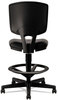 A Picture of product HON-5705SB11T HON® Volt® Series Leather Adjustable Task Stool Supports Up to 275 lb, 22.88" 32.38" Seat Height, Black