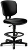 A Picture of product HON-5705SB11T HON® Volt® Series Leather Adjustable Task Stool Supports Up to 275 lb, 22.88" 32.38" Seat Height, Black