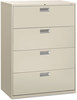 A Picture of product HON-694LQ HON® Brigade® 600 Series Lateral File 4 Legal/Letter-Size Drawers, Light Gray, 42" x 18" 52.5"