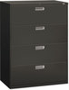 A Picture of product HON-694LS HON® Brigade® 600 Series Lateral File 4 Legal/Letter-Size Drawers, Charcoal, 42" x 18" 52.5"