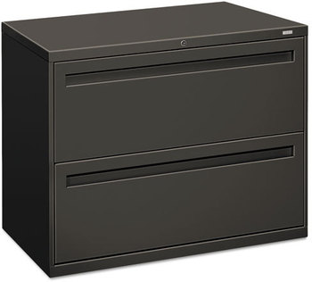 HON® Brigade® 700 Series Lateral File 2 Legal/Letter-Size Drawers, Charcoal, 36" x 18" 28"