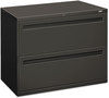 A Picture of product HON-782LS HON® Brigade® 700 Series Lateral File 2 Legal/Letter-Size Drawers, Charcoal, 36" x 18" 28"