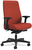 A Picture of product HON-LWU2ACU10 HON® Endorse® Upholstered Mid-Back Work Chair Supports Up to 300 lb, 17.5" 21.75" Seat Height, Black