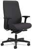 A Picture of product HON-LWU2ACU10 HON® Endorse® Upholstered Mid-Back Work Chair Supports Up to 300 lb, 17.5" 21.75" Seat Height, Black