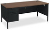 A Picture of product HON-P3265RMOP HON® Metro Classic Series Single Pedestal "L" Workstation Desk Right 66" x 30" 29.5", Mocha/Black