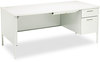 A Picture of product HON-P3266LCL HON® Metro Classic Series Single Pedestal "L" Workstation Desk Left 66" x 30" 29.5", Harvest/Putty