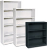 A Picture of product HON-S60ABCP HON® Brigade® Metal Bookcases Bookcase, Four-Shelf, 34.5w x 12.63d 59h, Black