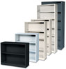 A Picture of product HON-S60ABCQ HON® Brigade® Metal Bookcases Bookcase, Four-Shelf, 34.5w x 12.63d 59h, Light Gray