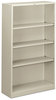 A Picture of product HON-S60ABCQ HON® Brigade® Metal Bookcases Bookcase, Four-Shelf, 34.5w x 12.63d 59h, Light Gray