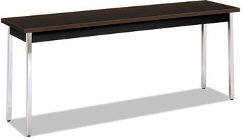 HON® Utility Table Rectangular, 72w x 18d 29h, Mocha/Black
