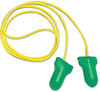 A Picture of product HOW-LPF30 Howard Leight® by Honeywell Max Lite® Single-Use Earplugs,  Corded, 30NRR, Green, 100 Pairs