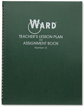 Ward® Lesson Plan Book,  Wirebound, 6 Class Periods/Day, 11 x 8-1/2, 100 Pages, Green