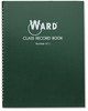 A Picture of product HUB-67L Ward® Class Record Book,  38 Students, 6-7 Week Grading, 11 x 8-1/2, Green