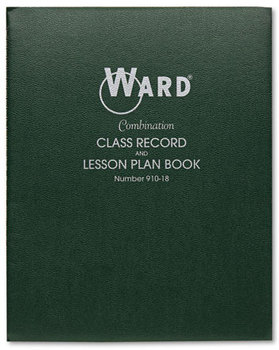 Ward® Combination Record and Plan Book,  9-10 Weeks, 8 Periods/Day, 11 x 8-1/2