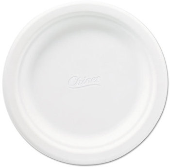 Chinet® Classic Paper Dinnerware,  6 3/4 Inches, White, Round, 125/Pack