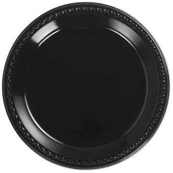 Chinet® Heavyweight Plastic Dinnerware,  10 1/4 Inches, Black, Round