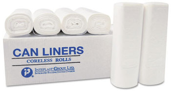 Inteplast Group High-Density Commercial Can Liners,  20 x 22, 7-Gallon, 6 Micron, Clear, 50/Roll
