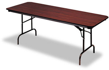 Iceberg Premium Wood Laminate Folding Table,  Rectangular, 60w x 30d x 29h, Mahogany