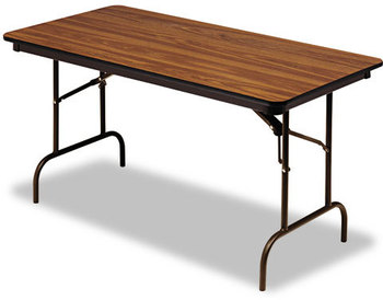 Iceberg Premium Wood Laminate Folding Table,  Rectangular, 60w x 30d x 29h, Oak