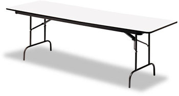 Iceberg Premium Wood Laminate Folding Table,  Rectangular, 60w x 30d x 29h, Gray/Charcoal