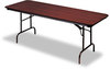 A Picture of product ICE-55234 Iceberg Premium Wood Laminate Folding Table,  Rectangular, 96w x 30d x 29h, Mahogany
