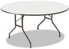A Picture of product ICE-55267 Iceberg Premium Wood Laminate Round Folding Table,  60 Dia. x 29h, Gray Top/Charcoal Base