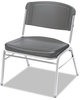 A Picture of product ICE-64127 Iceberg Rough 'N Ready Big & Tall Stack Chair,  Charcoal/Silver, 4/Carton